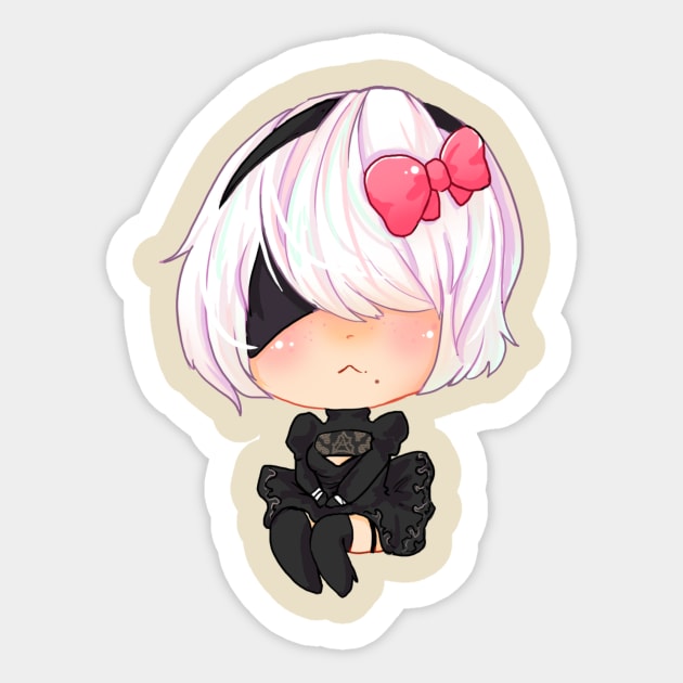 Chibi 2b nier automata Sticker by linkitty